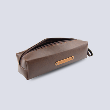 PERSONALISED STATIONERY POUCH - BROWN