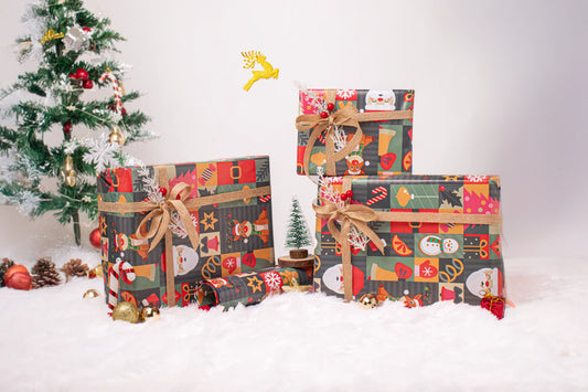 Get your hamper beautifully wrapped in festive Christmas packaging!