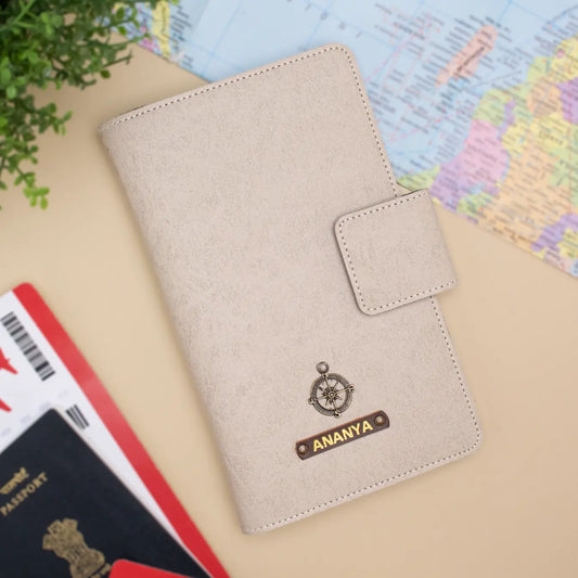 PERSONALISED FAMILY PASSPORT COVER - BEIGE