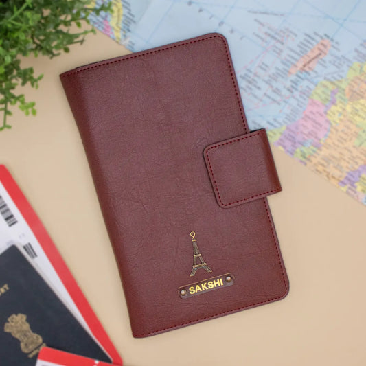 PERSONALISED FAMILY PASSPORT COVER - MAROON