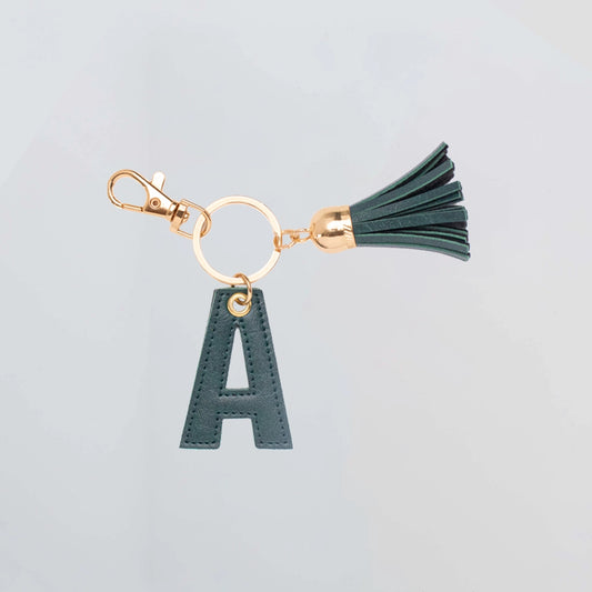 PERSONALISED LETTER KEYCHAIN - GREEN