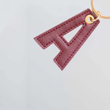 PERSONALISED LETTER KEYCHAIN - MAROON