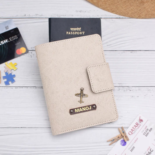 PERSONALISED MINI TRAVEL WALLET - BEIGE