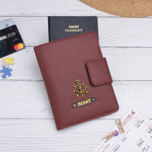 PERSONALISED MINI TRAVEL WALLET - MAROON