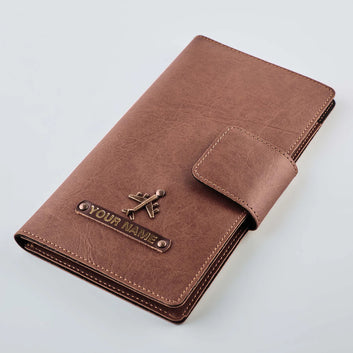 PERSONALISED TRAVEL WALLET - TAN