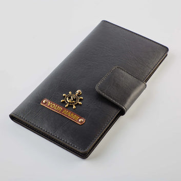 PERSONALISED TRAVEL WALLET - BLACK