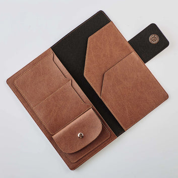 PERSONALISED TRAVEL WALLET - TAN