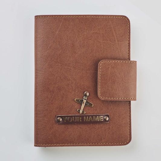 PERSONALISED MINI TRAVEL WALLET - TAN