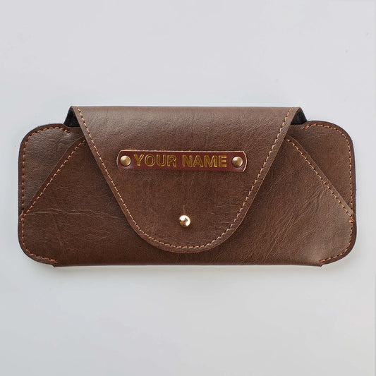 PERSONALISED SUNGLASS CASE - BROWN