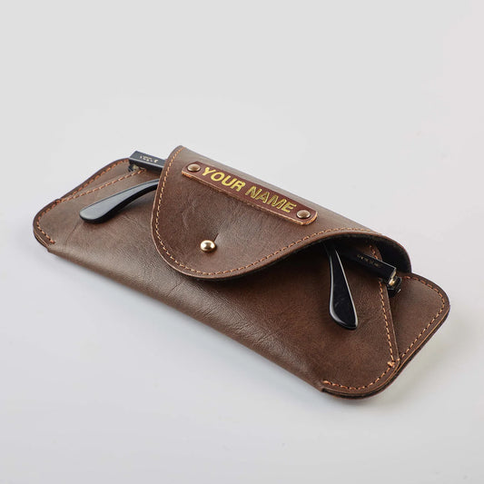 PERSONALISED SUNGLASS CASE - BROWN