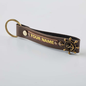 PERSONALISED KEYCHAIN - BROWN