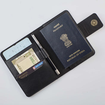 PERSONALISED MINI TRAVEL WALLET - BLACK