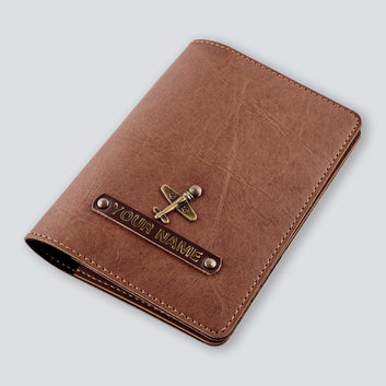 PERSONALISED PASSPORT COVER - TAN