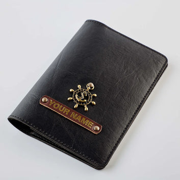 PERSONALISED PASSPORT COVER - BLACK