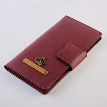 PERSONALISED TRAVEL WALLET - MAROON