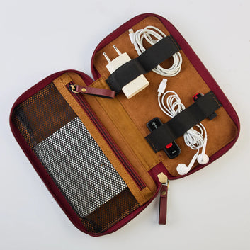 PERSONALISED GADGET ORGANISER - MAROON