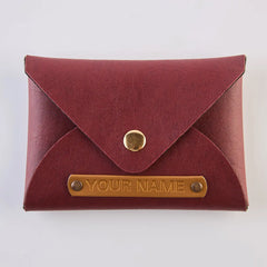 PERSONALISED CARDHOLDER - MAROON