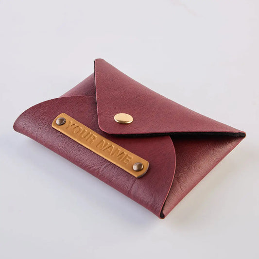 PERSONALISED CARDHOLDER - MAROON