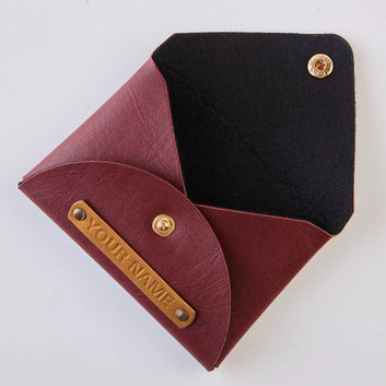 PERSONALISED CARDHOLDER - MAROON