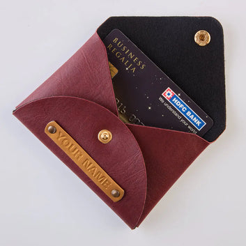 PERSONALISED CARDHOLDER - MAROON