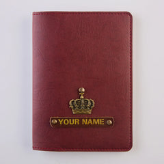 PERSONALISED PASSPORT COVER - MAROON