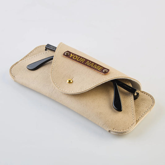 PERSONALISED SUNGLASS CASE - BEIGE