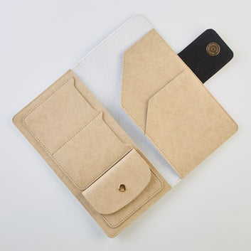 PERSONALISED TRAVEL WALLET - BEIGE