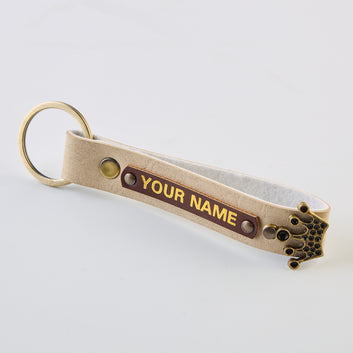 PERSONALISED KEYCHAIN - BEIGE