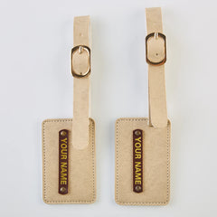 PERSONALISED LUGGAGE TAGS - BEIGE