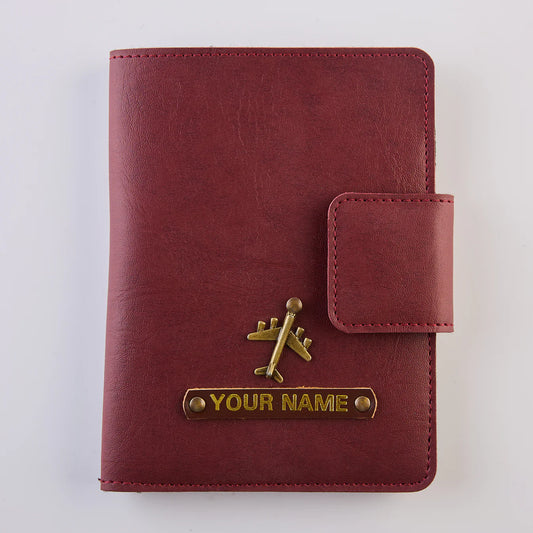 PERSONALISED MINI TRAVEL WALLET - MAROON