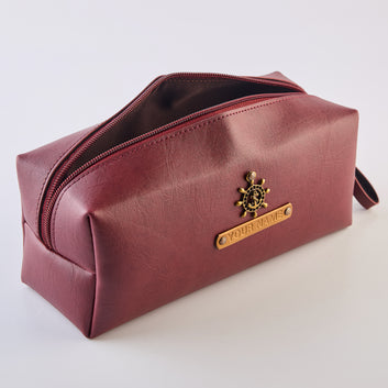 PERSONALISED MINI TRAVEL POUCH - MAROON