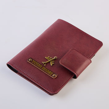 PERSONALISED MINI TRAVEL WALLET - MAROON