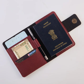 PERSONALISED MINI TRAVEL WALLET - MAROON