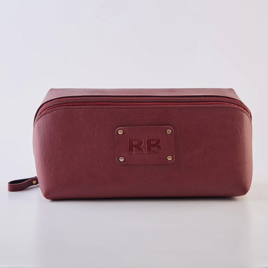 PERSONALISED DOPP KIT - MAROON