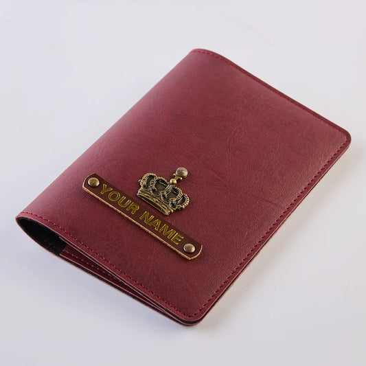 PERSONALISED PASSPORT COVER - MAROON