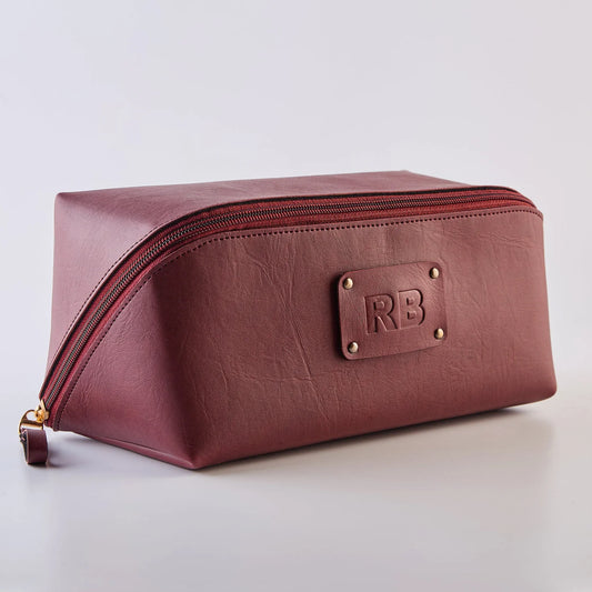 PERSONALISED DOPP KIT - MAROON