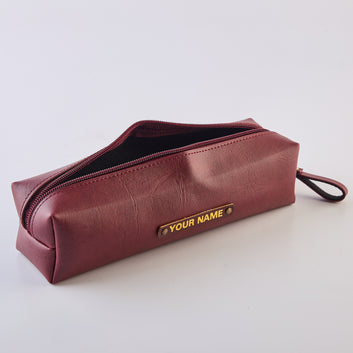 PERSONALISED STATIONERY POUCH - MAROON