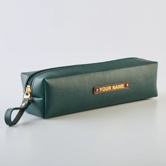 PERSONALISED STATIONERY POUCH - GREEN