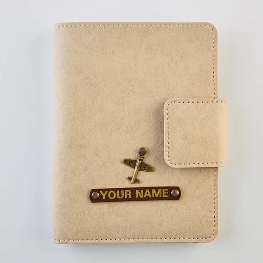 PERSONALISED MINI TRAVEL WALLET - BEIGE