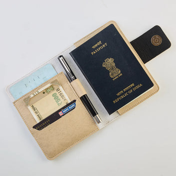 PERSONALISED MINI TRAVEL WALLET - BEIGE