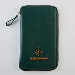 PERSONALISED ZIPPERED TRAVEL CASE - GREEN