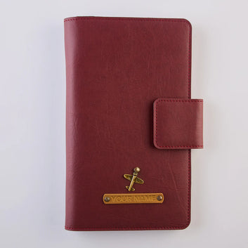 PERSONALISED FAMILY PASSPORT COVER - MAROON