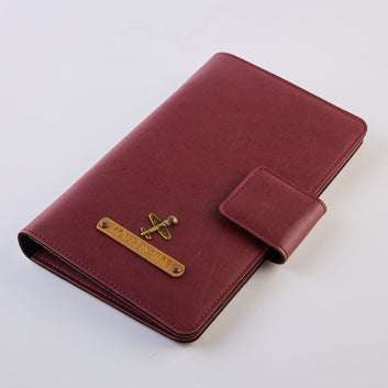 PERSONALISED FAMILY PASSPORT COVER - MAROON