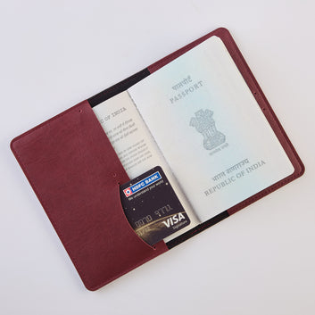 PERSONALISED PASSPORT COVER - MAROON