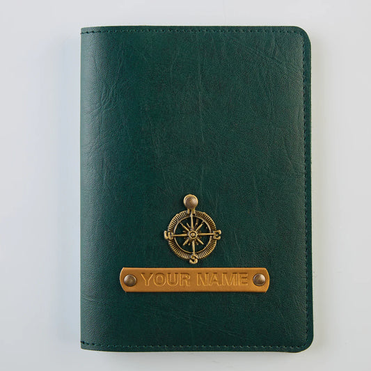 PERSONALISED PASSPORT COVER - GREEN