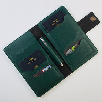 PERSONALISED FAMILY PASSPORT COVER - GREEN