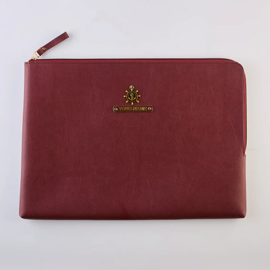 PERSONALISED ZIPPERED LAPTOP CASE (13 Inch) - MAROON