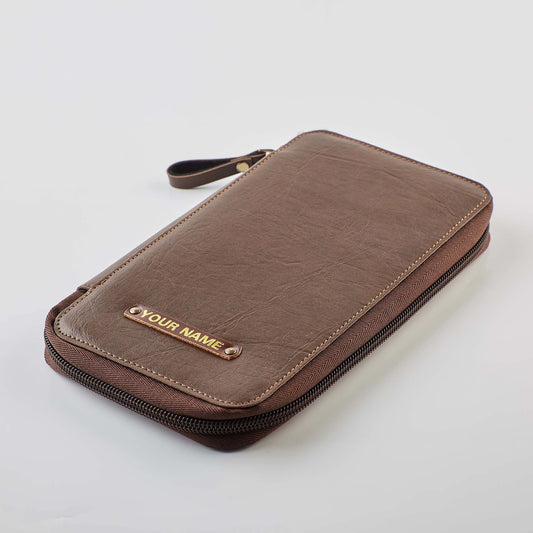 PERSONALISED GADGET ORGANISER - BROWN