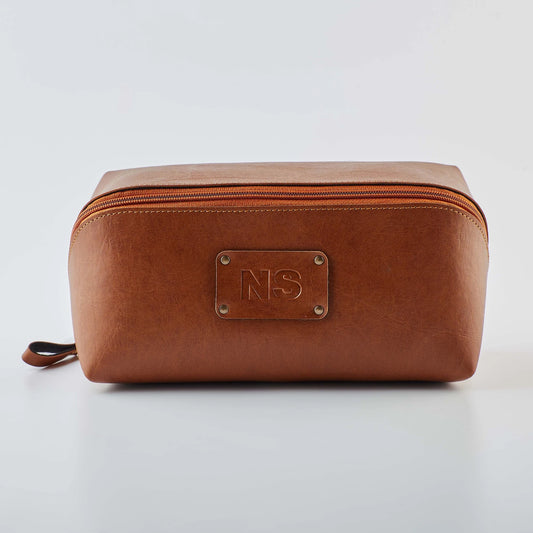 PERSONALISED DOPP KIT - TAN