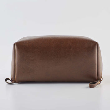 PERSONALISED DOPP KIT - BROWN